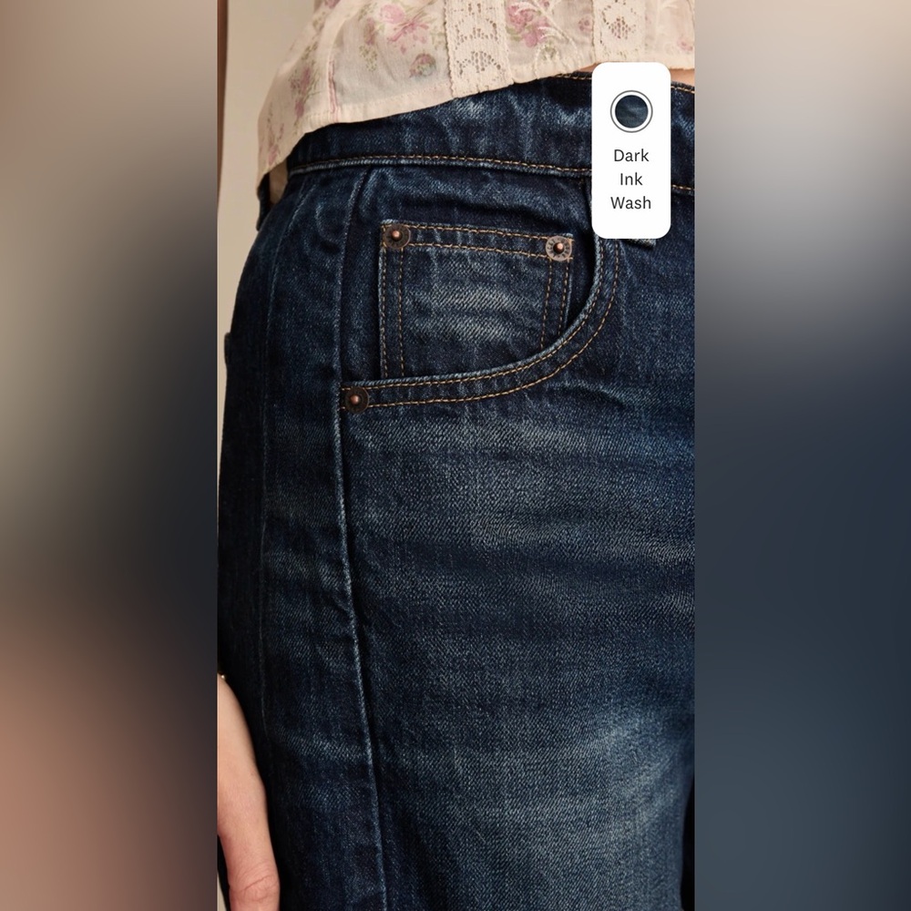 Lucky Brand Dark Blue Barrel Leg Jeans - Picture 6 of 6
